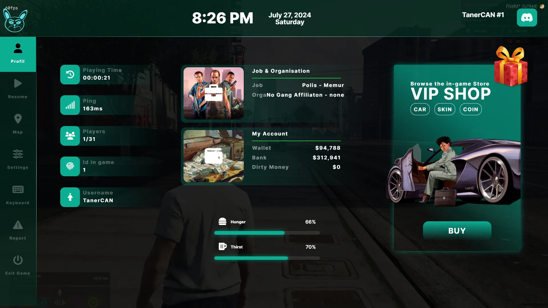 FiveM Pause & Report Menu – In-Game Reporting for QB-Core