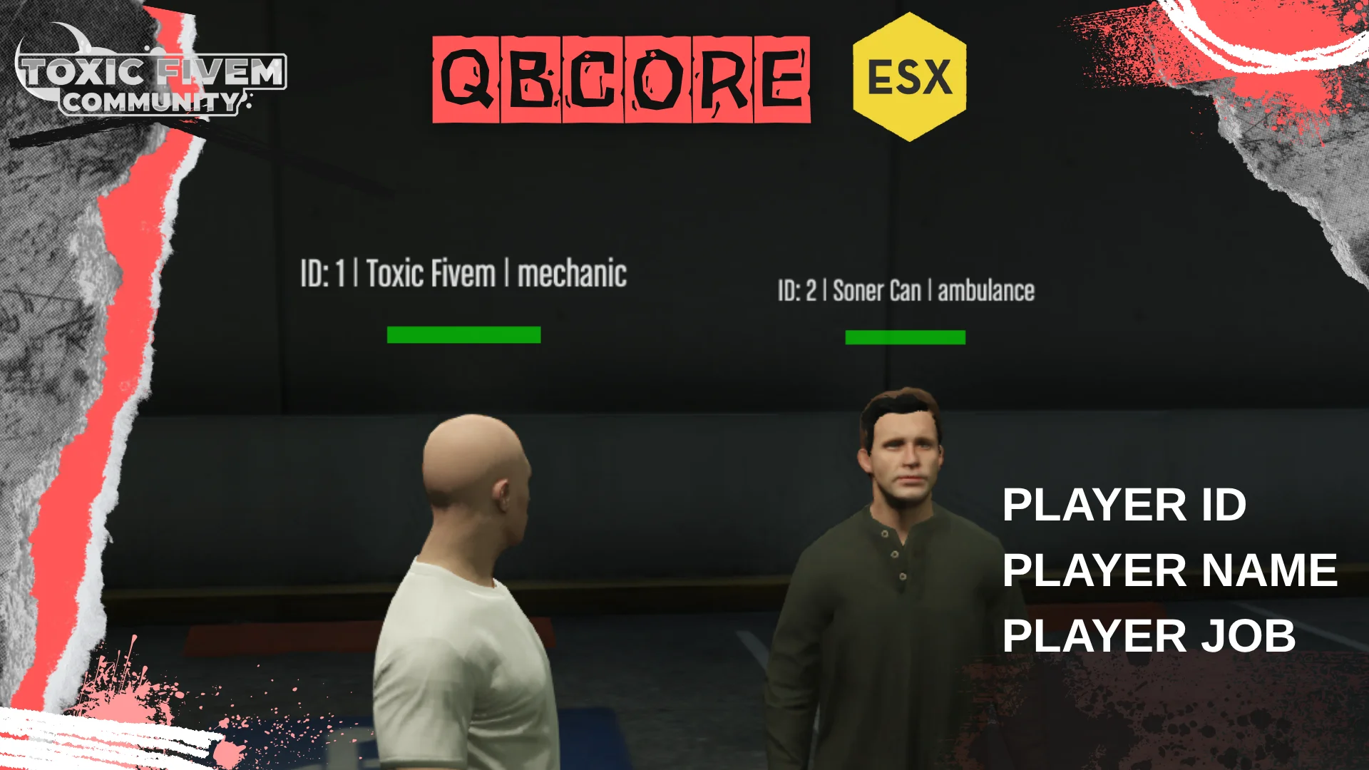 Toxic Show Player ID Script QBCore - ESX - Open Source