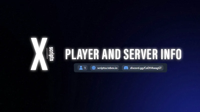 FiveM Player & Server Info HUD – Display ID, Discord & Website